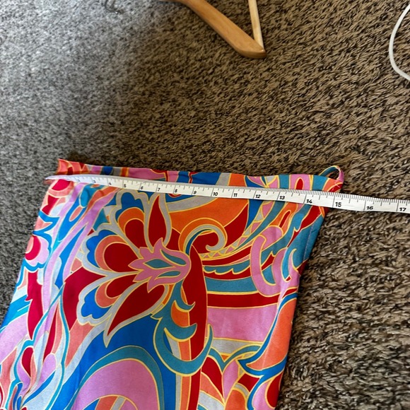 Dress Forum Mini Dress Floral Print Cowl Neck Ruched Bodycon Medium - Picture 8 of 9